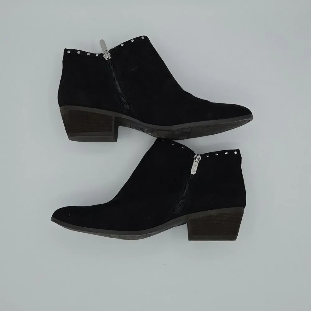 Circus by SAM EDLEMAN WOMENS ANKLE BOOTS BOOTIES SZ 9.5 M Studded Side Zip EUC